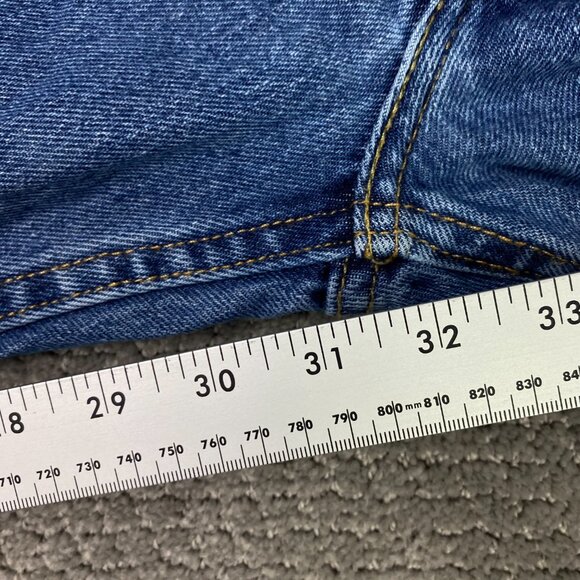 Levi's 505 Regular Fit Straight Leg Jeans Men's 40 x 32 Blue Cotton - Picture 13 of 13